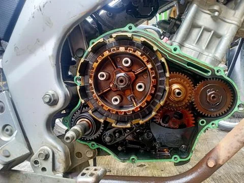 Damaged condition of the engine Stock Photos