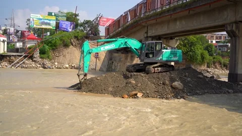 Damaged construction area during earthquake in India Stock Footage 321040502