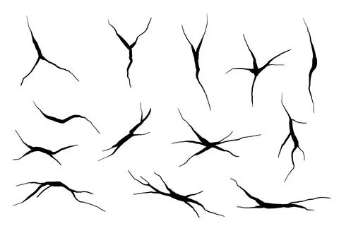 Damaged cracked ground. 스톡 일러스트