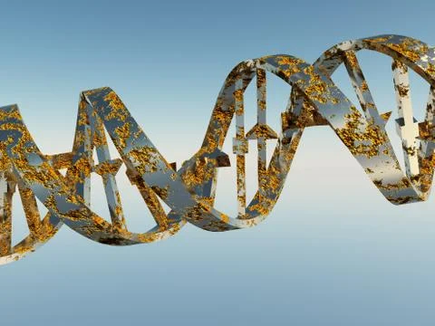 Damaged dna strands Stock Illustration