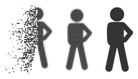 Damaged Dotted Halftone Child Audacity Icon 스톡 일러스트