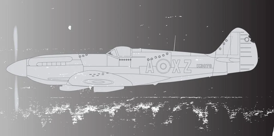Damaged fighter Illustrazione stock