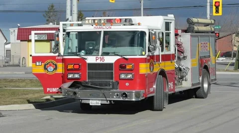 Damaged Fire Truck Stock Footage 59896521