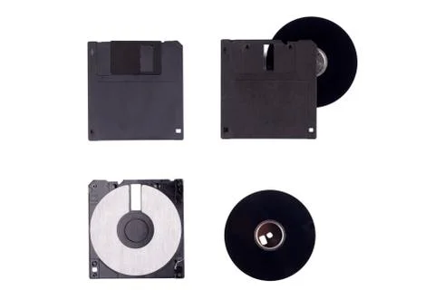 Damaged floppy disc Stock Photos
