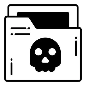 Damaged Folder Protection and security vector icons set cyber computer netw.. Stock Illustration