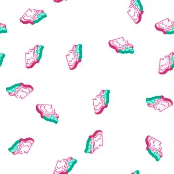 Damaged gift isometric icon seamless pattern イラスト素材