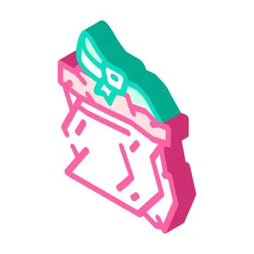 Damaged gift isometric icon vector illustration Stock Illustration