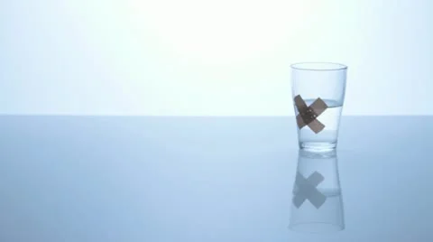 Damaged glass with plaster, mirrored Stock-Footage 11899699
