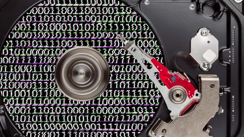 Damaged hard drive reading data error Stock Footage 170758948