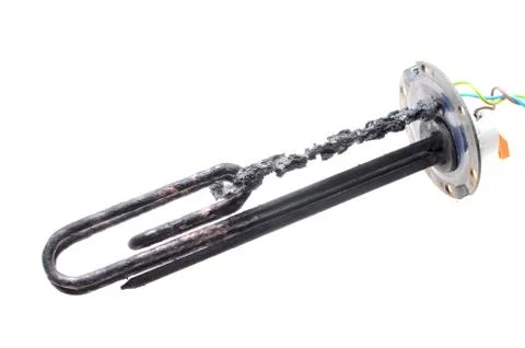 Damaged heating element on a white background Stock Photos