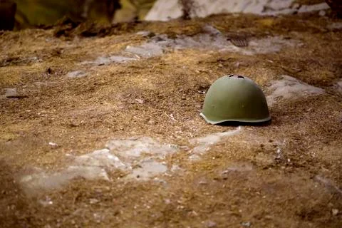 Damaged helmet Stock Photos