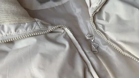 Damaged Jacket Zipper Stock Footage 303430381