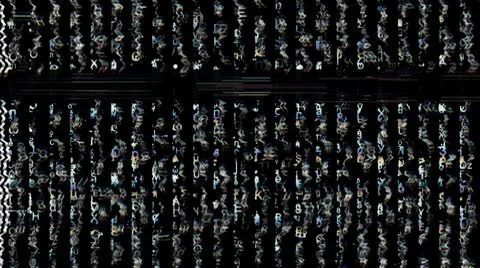 Damaged Matrix Loop Video stock 8960606