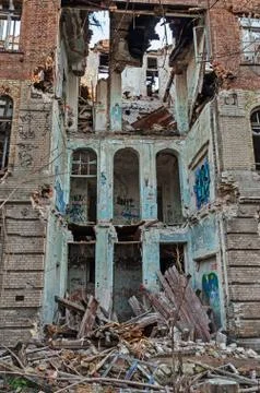 Damaged old building Foto stock