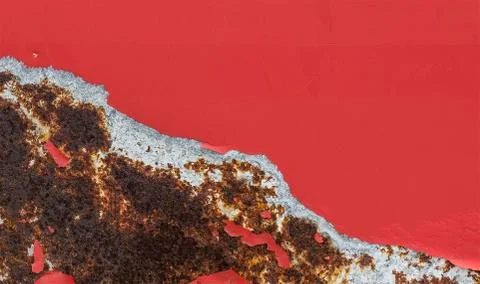 Damaged old paint layer Stock Photos