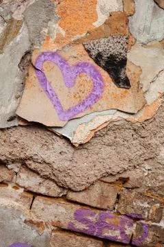 Damaged old wall Stock Photos