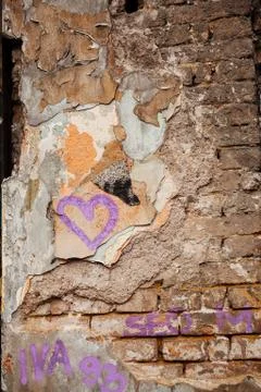 Damaged old wall Stock Photos