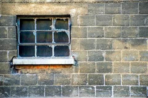 Damaged old window Stock Photos