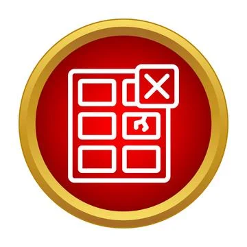 Damaged package delivery concept in red gold icon イラスト素材