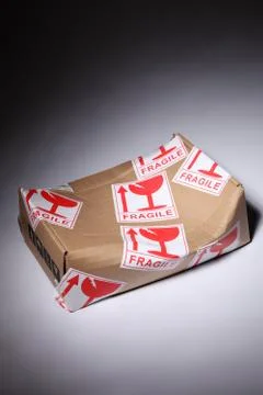 Damaged package Foto stock