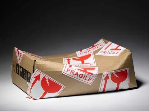 Damaged package Stock Photos