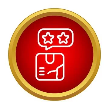 Damaged package receiving bad customer feedback two stars Stock Illustration