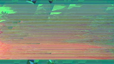 Damaged pixels, glitch screen, gradient colors interferences, loop, with sound Stock Footage 118656602
