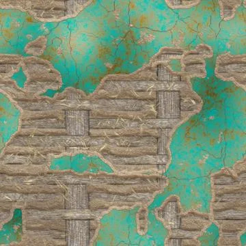Damaged plaster repeating pattern Stock Illustration