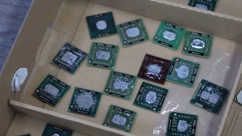Damaged processors Stock-Footage 70552213