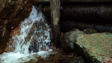 Damaged river dyke Stock Footage 107772329