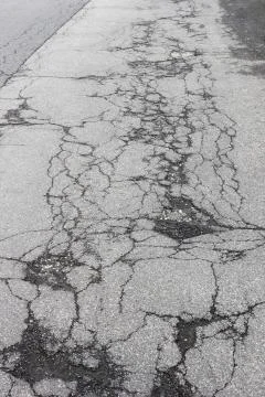 Damaged road Foto stock