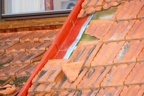 Damaged roof Stock Photos
