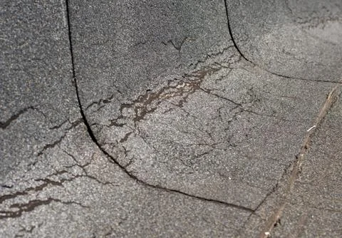Damaged  roofing felt Stock Photos