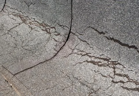 Damaged  roofing felt Stock Photos