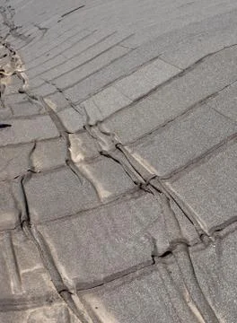 Damaged  roofing felt Stock Photos