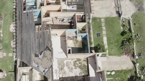 Damaged rooftops in Jamaica Stock Footage 341341710