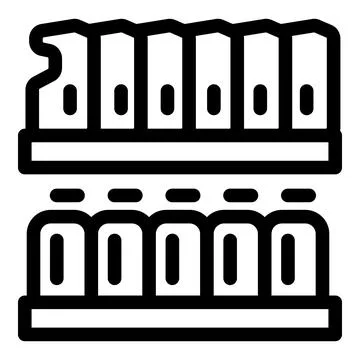 Damaged semiconductor chip showing missing electronic components Illustrazione stock