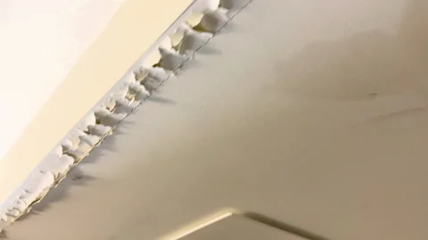 Damaged Shower Ceiling Stock Footage 236411906