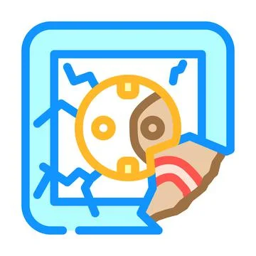 Damaged socket color icon vector illustration Stock Illustration