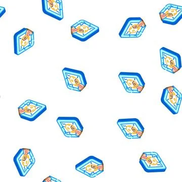 Damaged socket isometric icon seamless pattern Stock Illustration