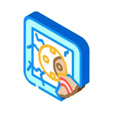 Damaged socket isometric icon vector illustration Stock Illustration