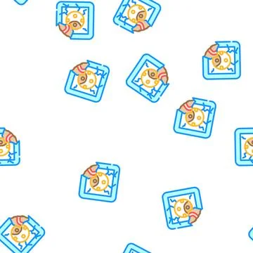 Damaged socket vector seamless pattern Stock Illustration