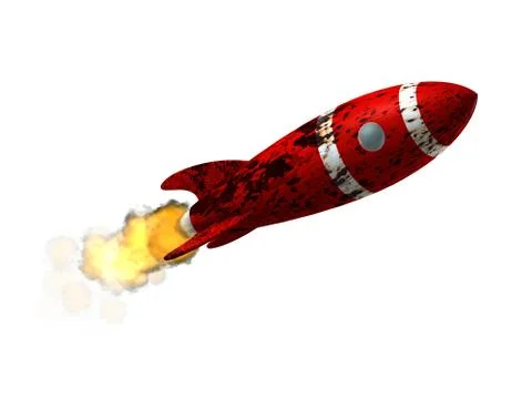 Damaged Space Rocket Stock Illustration