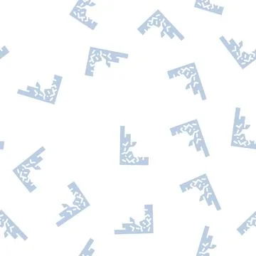 Damaged stair glyph vector seamless pattern sign Stock Illustration