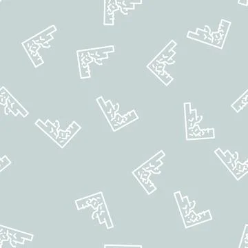 Damaged stair line vector seamless pattern line Stock Illustration