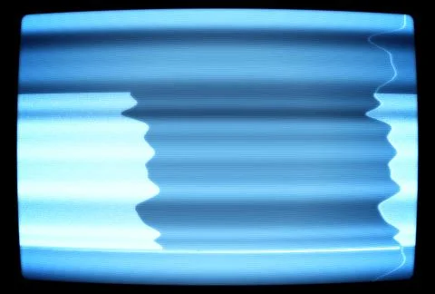 Damaged static tv screen Stock Illustration