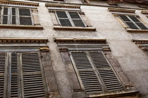 Damaged stone building in Paris Stock Photos