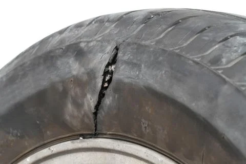 Damaged tire Stock Photos