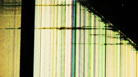 Damaged  TV Led screen. Broken television screen. Video stock 324519773