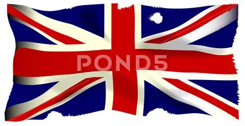 Damaged Union Jack Stock Illustration